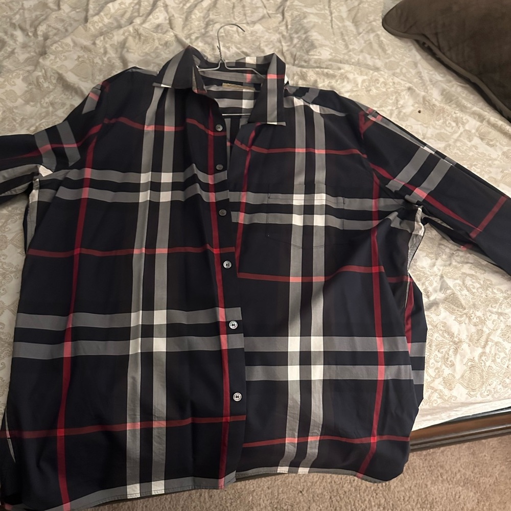 Burberry long sleeve shirt size xxl